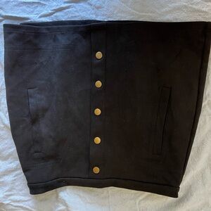 Black Button-Up Skirt